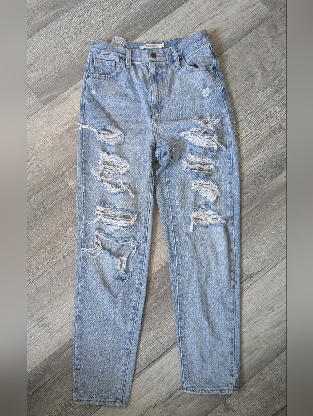 Levi Strauss & Co. Distressed High-Rise Light Wash Jeans Size 26